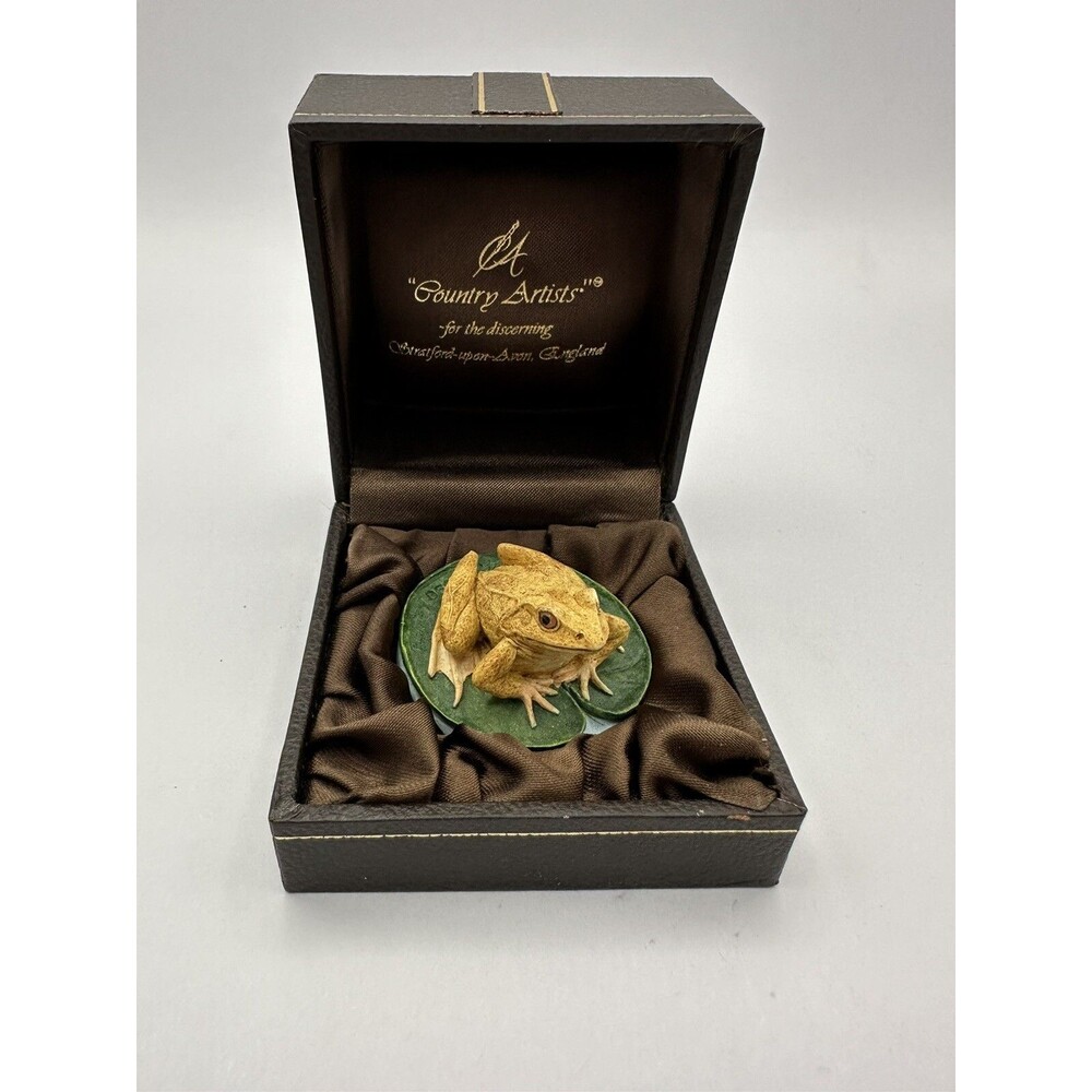 Country Artists Frog on Lily Pad 1990 Stratford-Upon-Avon signed Langford